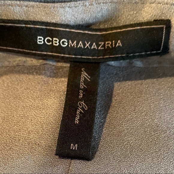 BCBGmaxazria neutral grey long sleeve pullover elastic waist dress size medium - Picture 13 of 14